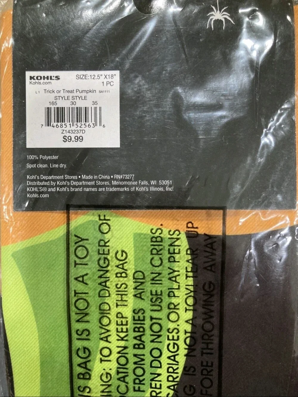 Halloween Decor Lot! Vinyl Tablecloth Shower Curtain Black Cat Towel Kohls